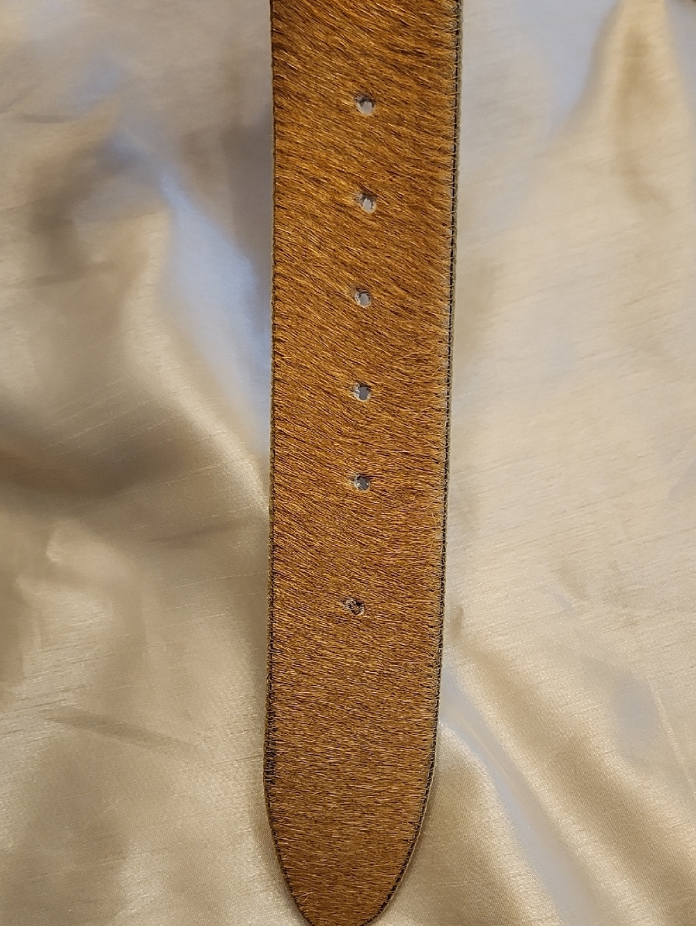 Vintage Elite USA  Stunning New Cowgirl Calf Hair W/ Brass Buckle Belt, L, $75 - Picture 8 of 10